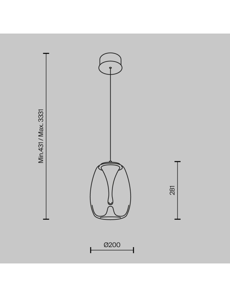 Single pendant lamps - Maytoni Splash Modern LED Pendant Lamp 7W 280lm 3000K Gold MOD282PL-L8G3K. - product kolory-swiatla.pl 7