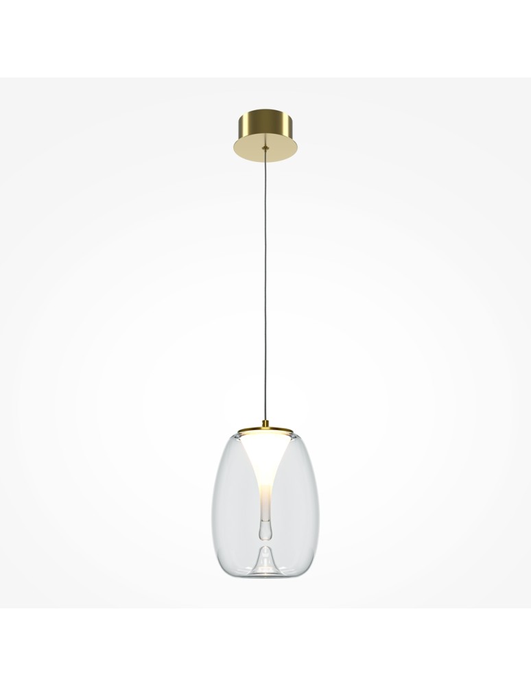 Lampy wiszące pojedyncze - Maytoni Splash Lampa Wisząca Nowoczesna LED 7W 620lm 3000K Złoty MOD282PL-L8G3K1 - produkt kolory-swiatla.pl 1