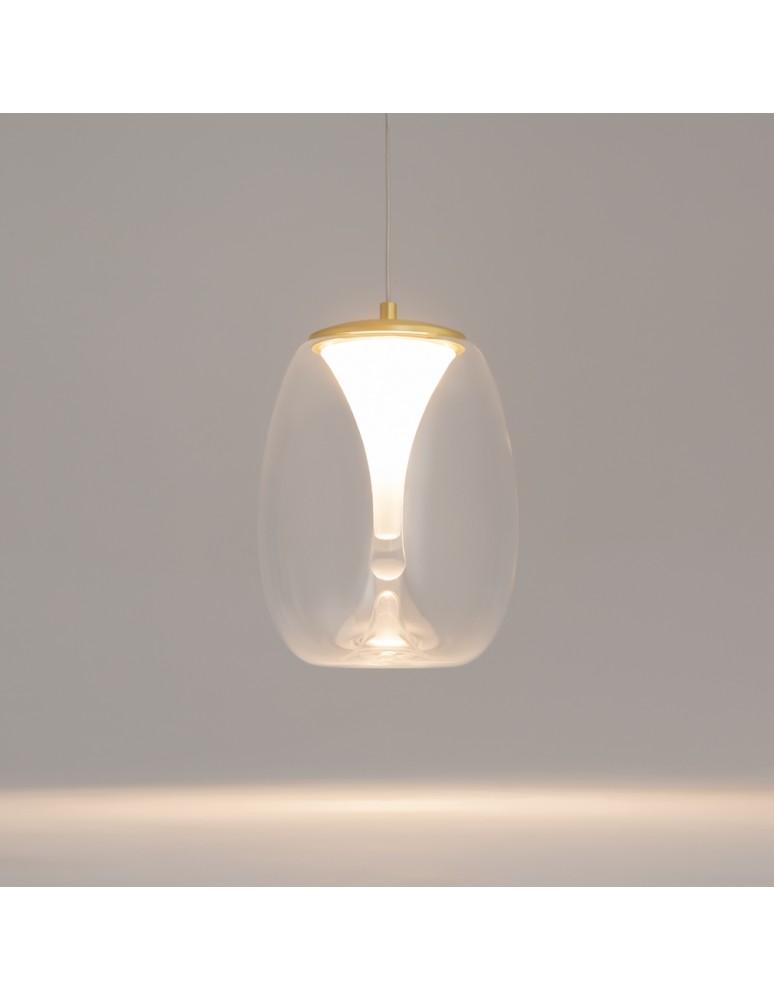 Lampy wiszące pojedyncze - Maytoni Splash Lampa Wisząca Nowoczesna LED 7W 620lm 3000K Złoty MOD282PL-L8G3K1 - produkt kolory-swiatla.pl 3