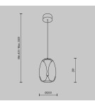 Single pendant lamps - Maytoni Splash Modern LED Pendant Lamp 7W 620lm 3000K Gold MOD282PL-L8G3K1. - product 7