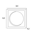 Maxlight H190.03 Spilio, do skompletowania z modułem HM190 i zasilaczem HT190 Wpuszczana biały