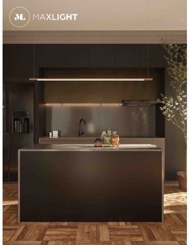 Maxlight P0356D Organic Horizon 100cm Lampa Wisząca złoty - product 2