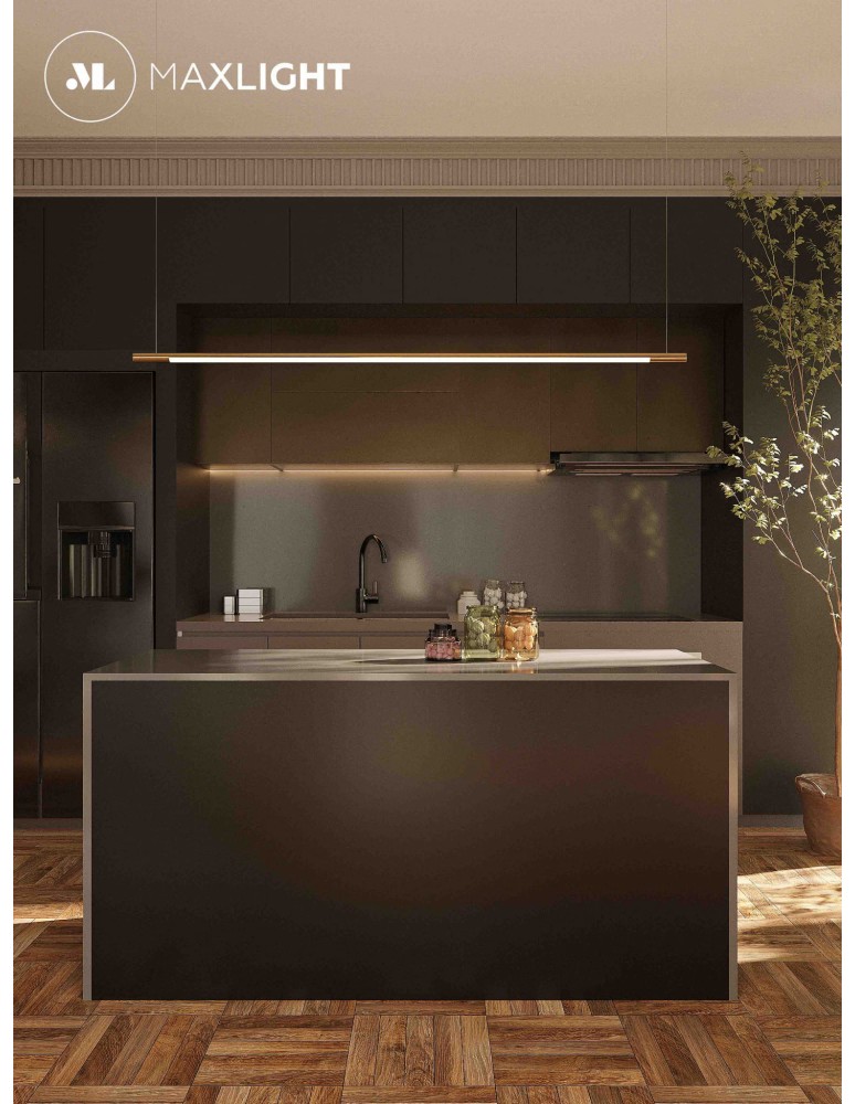 Maxlight P0356D Organic Horizon 100cm Lampa Wisząca złoty