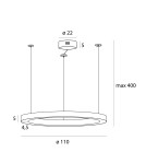 Maxlight P0370D Luxury 110cm Lampa Wisząca złoty