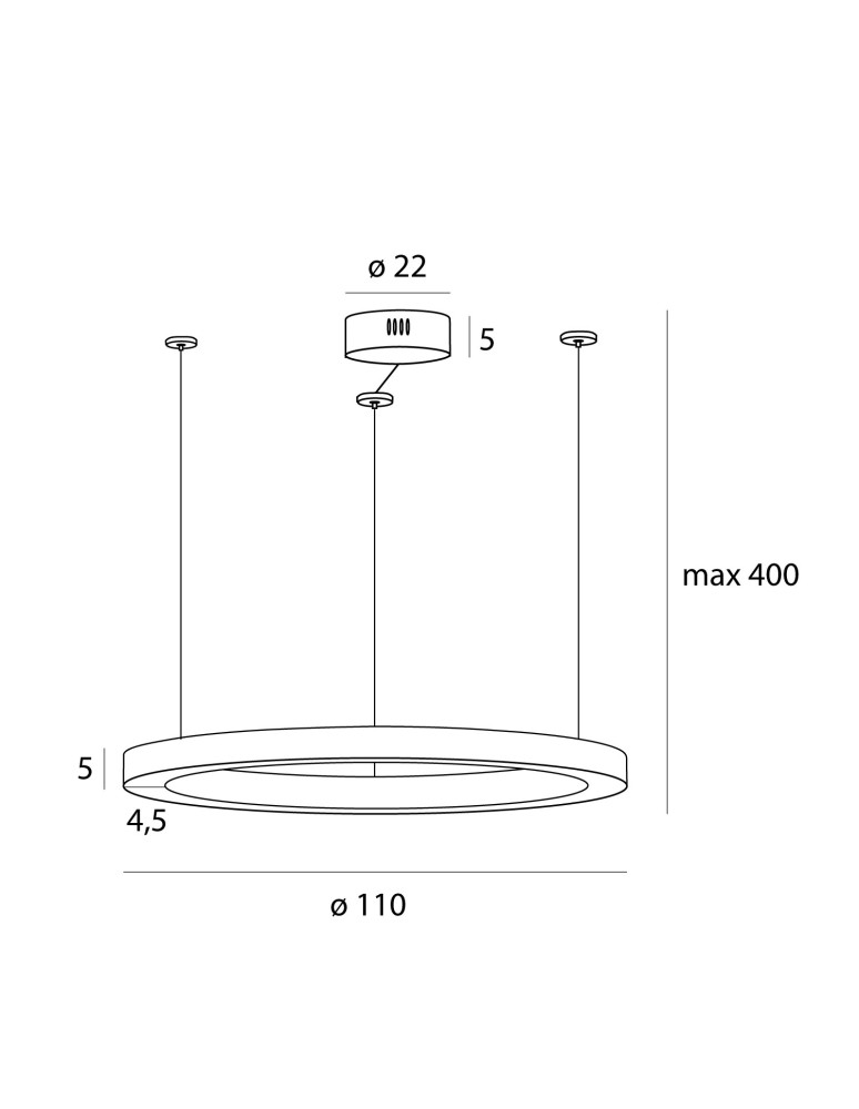 Maxlight P0370D Luxury 110cm Lampa Wisząca złoty