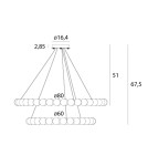 MAXLIGHT P0623D Coralys Lampa Wisząca złoty