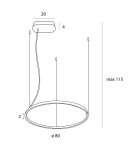 Maxlight P0657 Visual Hor 30W Lampa Wisząca biały