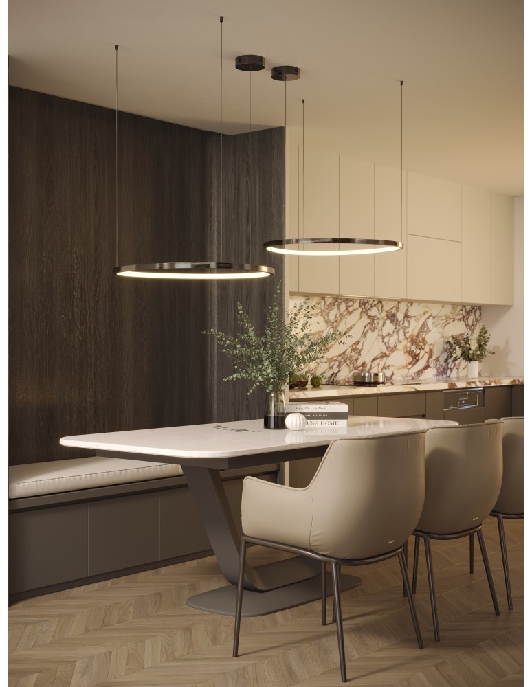 Maxlight P0662D Cayenne 80cm Lampa Wisząca czarny szczotkowany
