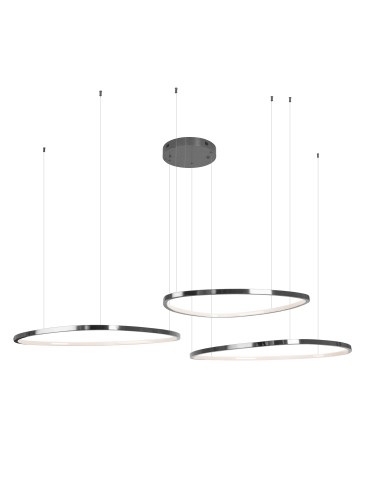 Maxlight P0663D Cayenne 3 Lampa Wisząca czarny szczotkowany