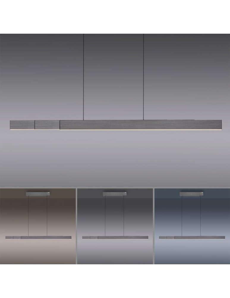 Pendant lamps over desk - Paul Neuhaus Pure-Moto-Rise Pendant with Adjustable Height, Width, and Color of Light by Remote Control Dark Gray 2545-15 - product kolory-swiatla.pl 5