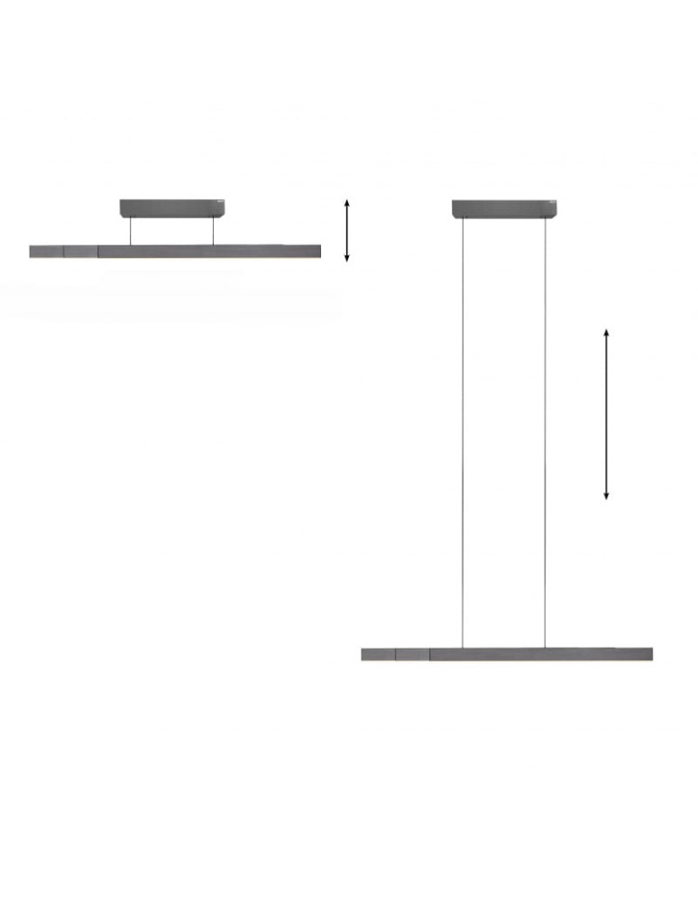 Lampy wiszące nad biurko - Paul Neuhaus Pure-Moto-Rise Wisząca Z Regulacją Wysokości, Szerokości I Barwy Światła Pilotem Ciemny Szary 2545-15 - produkt kolory-swiatla.pl 11