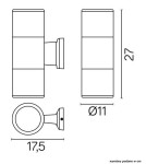 SU-MA Adela 7001 BL Wall lamp.