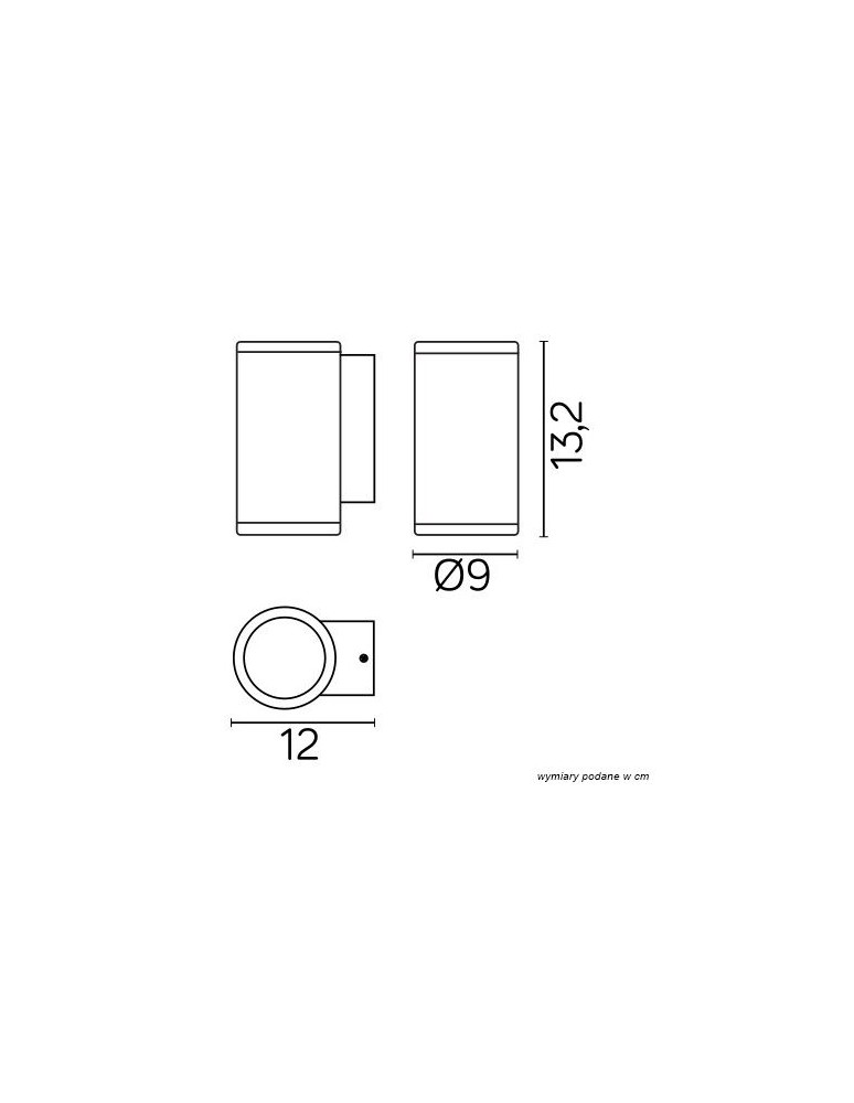 SU-MA ADELA MIDI 1xGU10 Wall lamp IP54 M1456 DG