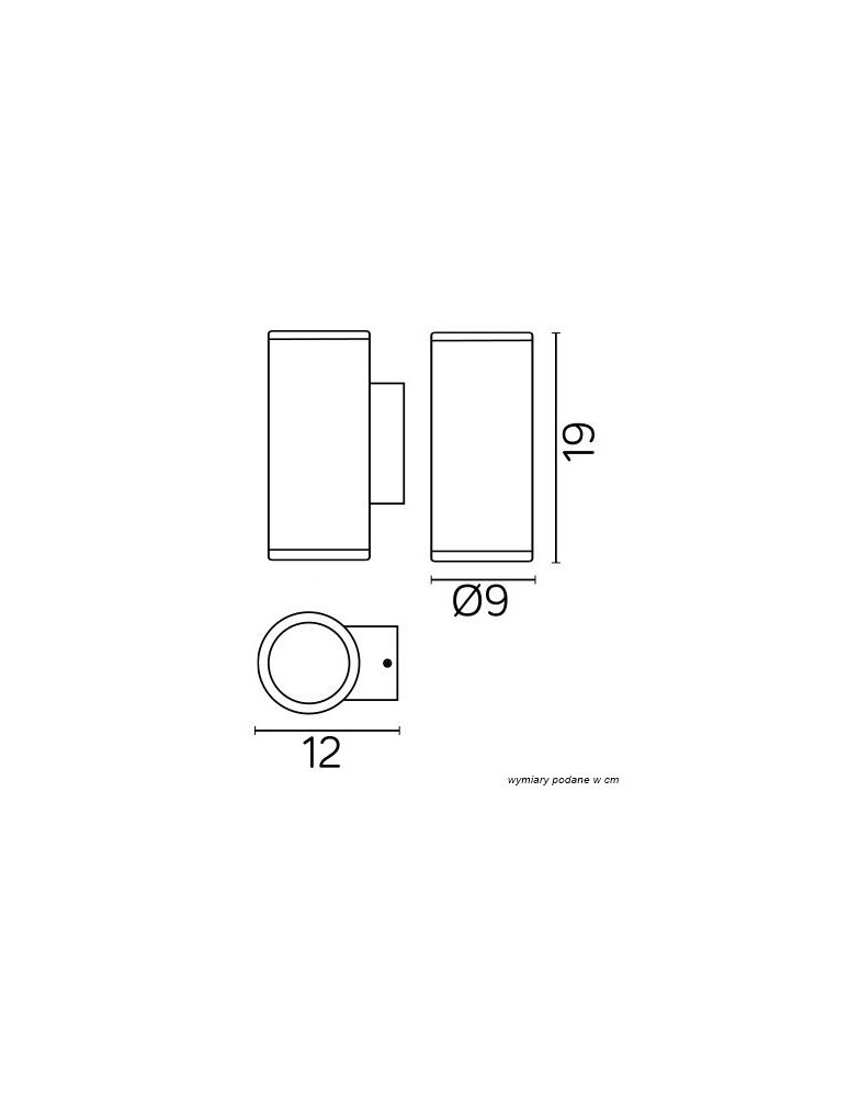SU-MA ADELA MIDI 2xGU10 Wall lamp IP54 M1457 DG