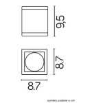 SU-MA ADELA MIDI 1xGU10 Plafon IP54 M1458 DG