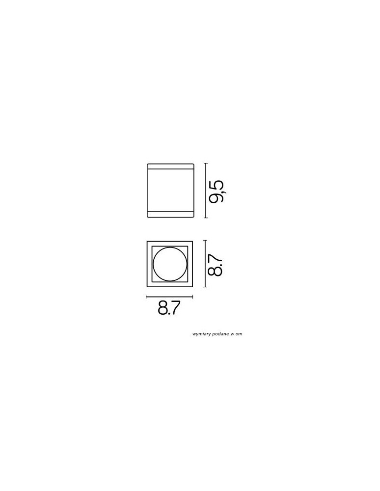 SU-MA ADELA MIDI 1xGU10 Plafond IP54 M1458 DG