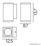 SU-MA ADELA MIDI 1xGU10 Kinkiet IP54 M1459 DG