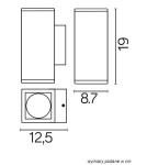 SU-MA ADELA MIDI 2xGU10 Kinkiet IP54 M1460 DG