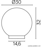 SU-MA Alekule E27 1x100W IP44 G300ZOP