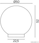 SU-MA Alekule E27 1x100W IP44 G500ZOP