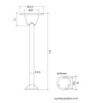 SU-MA Bianca 1083-116 IP65 E27 max 10W, 230 V
