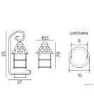 SU-MA Cadiz E27, 1x60W, 230V K 4011/1/Z
