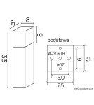 SU-MA CUBE 33cm 1x20W E27 230V Black CB-330 BL Standing.