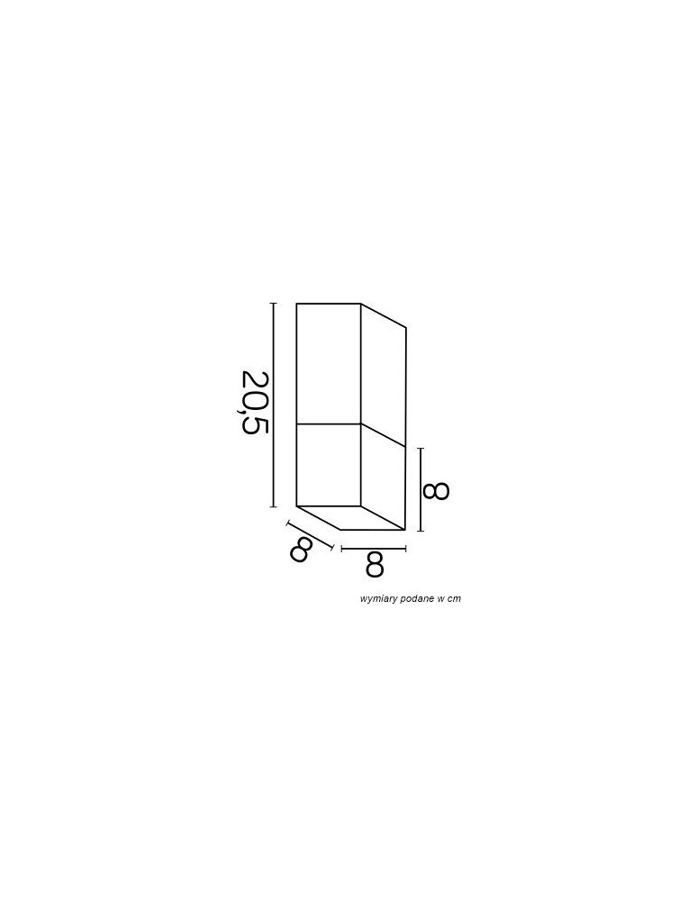 SU-MA CUBE 1x20W E27 230V Black CB-S BL Plafond.