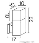 SU-MA CUBE MAX 1x20W E27 230V Black CB-MAX K BL Wall lamp.