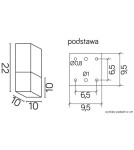 SU-MA CUBE MAX 1x20W E27 230V Srebrny CB-MAX S AL Plafon