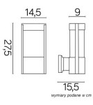 SU-MA ELIS TY 0651 BL Wall lamp.