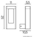 SU-MA EVO LED 565lm 4000K IP54 Wall lamp GL15404