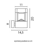 SU-MA Fan kinkiet GX53, 1xmax 11W, 230V FKW-K100
