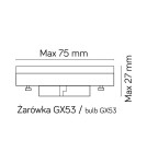 SU-MA Fan wall lamp GX53, 1xmax 11W, 230V FKW-K100