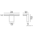 SU-MA FLER LED 720lm 4000K IP54 Wall lamp 17601 DG.