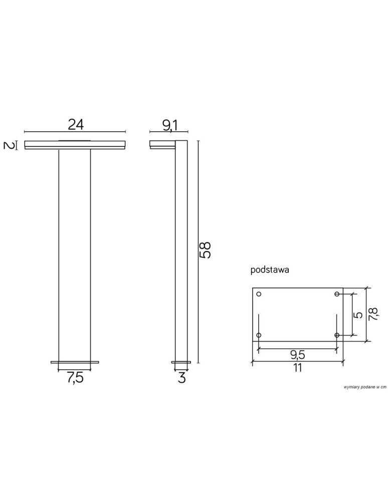 SU-MA FLER LED 720lm 4000K Standing IP54 17602-580 DG.