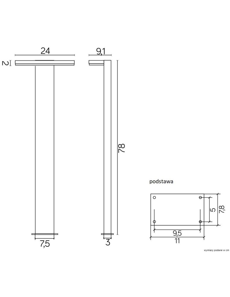 SU-MA FLER LED 720lm 4000K Standing IP54 17602-780 DG.