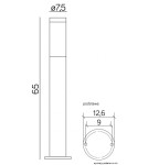 SU-MA Inox Black ST 022-650 BL Standing