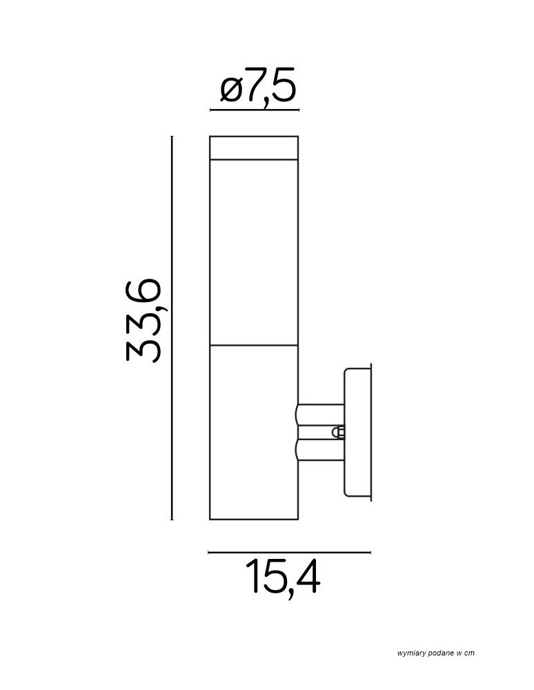 SU-MA Inox Czarny ST 025 BL Kinkiet