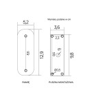 SU-MA INOX KWADRATOWY SS802-A BL Kinkiet