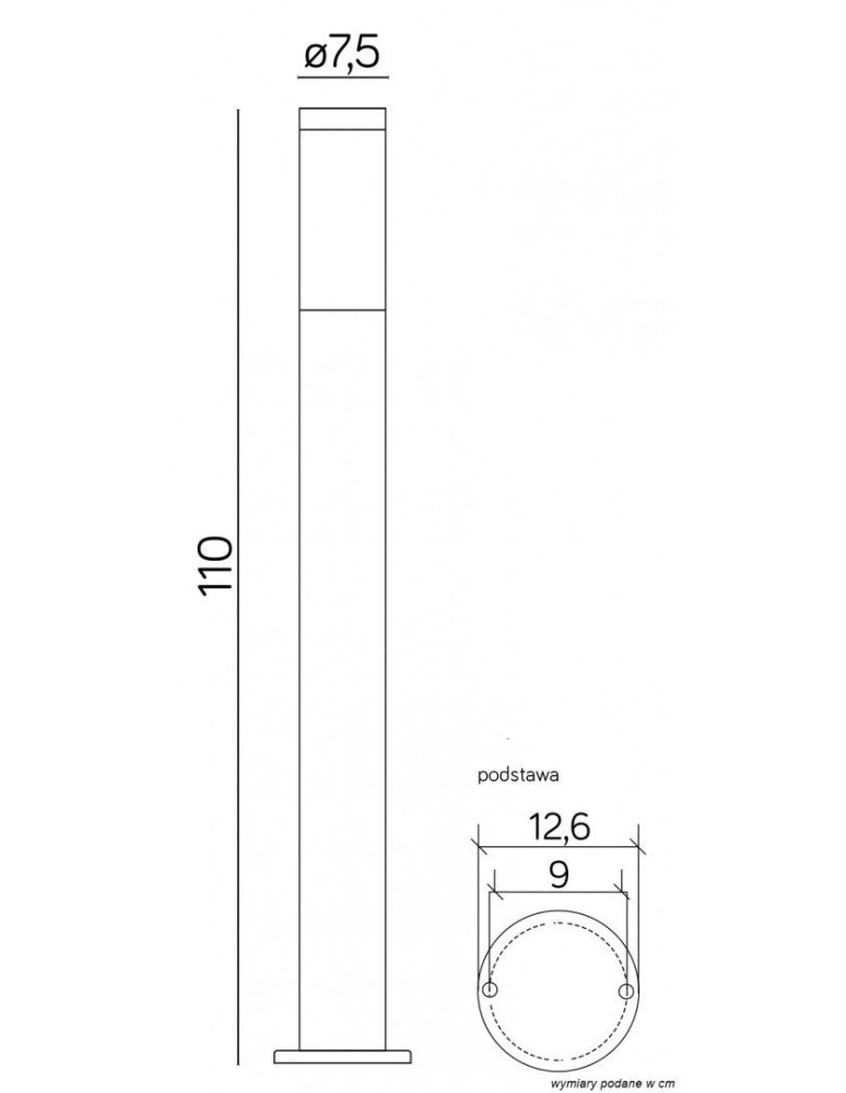 SU-MA Inox ST 022-1100 110 cm Standing