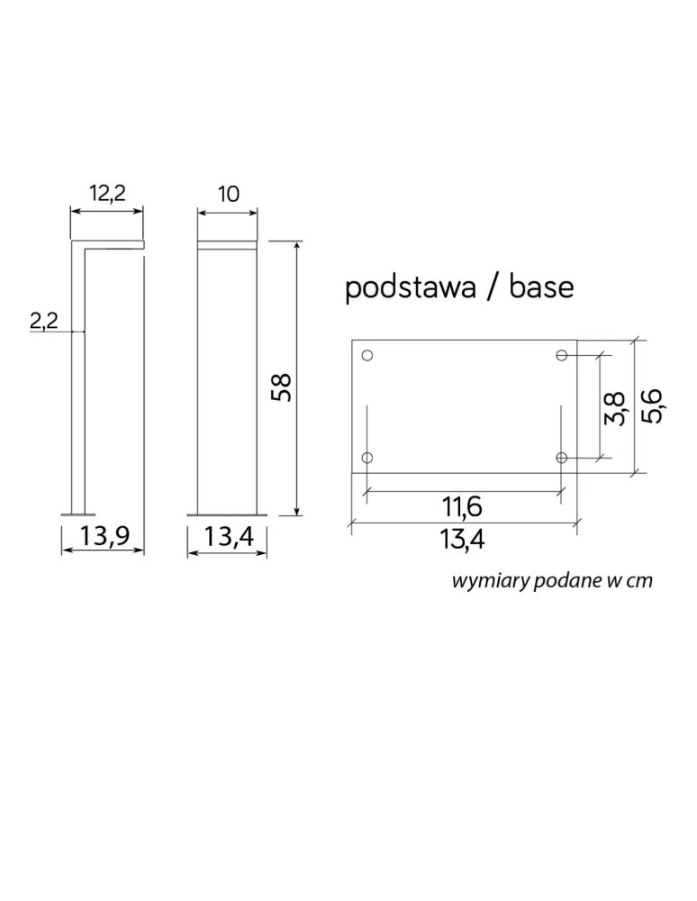 SU-MA standing LED 10W 720lm 4000K KR-580