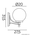 SU-MA Balls Classic K 3012/1/K 200 Wall lamp.