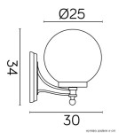 SU-MA Balls Classic K 3012/1/K 250 Wall lamp.