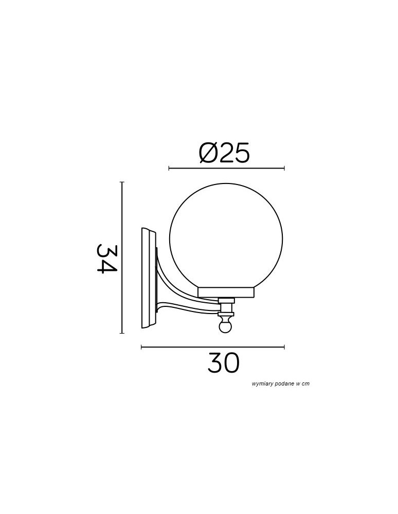 SU-MA Balls Classic K 3012/1/K 250 Wall lamp.