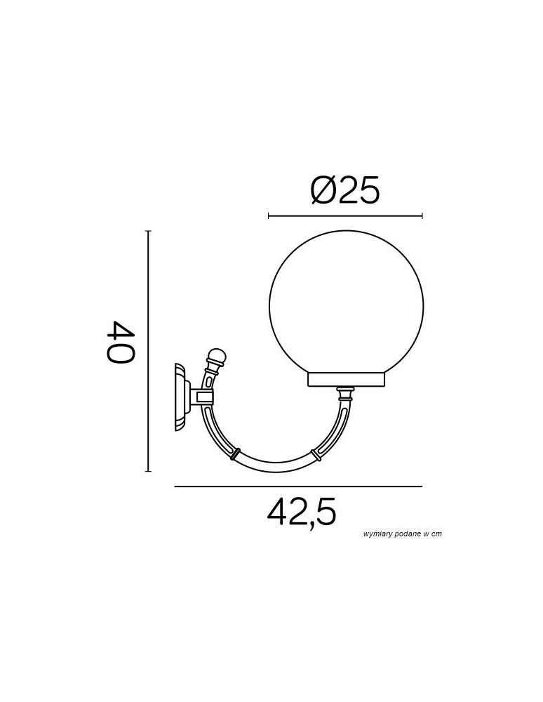 SU-MA Balls Classic K 3012/1/K 250 P Wall lamp.
