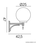 SU-MA Balls E27, 1x60W, 230V K 3012/1/K 250 U
