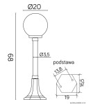 SU-MA Kule Classic 68 cm K 5002/3/KP 200 Stojąca