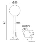 SU-MA Kule Classic 73 cm K 5002/3/KP 250 Stojąca