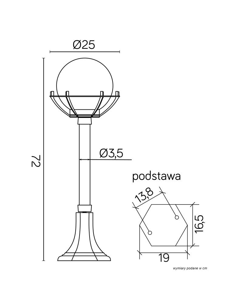 SU-MA Balls with basket 200 72 cm K 5002/3/KPO Standing